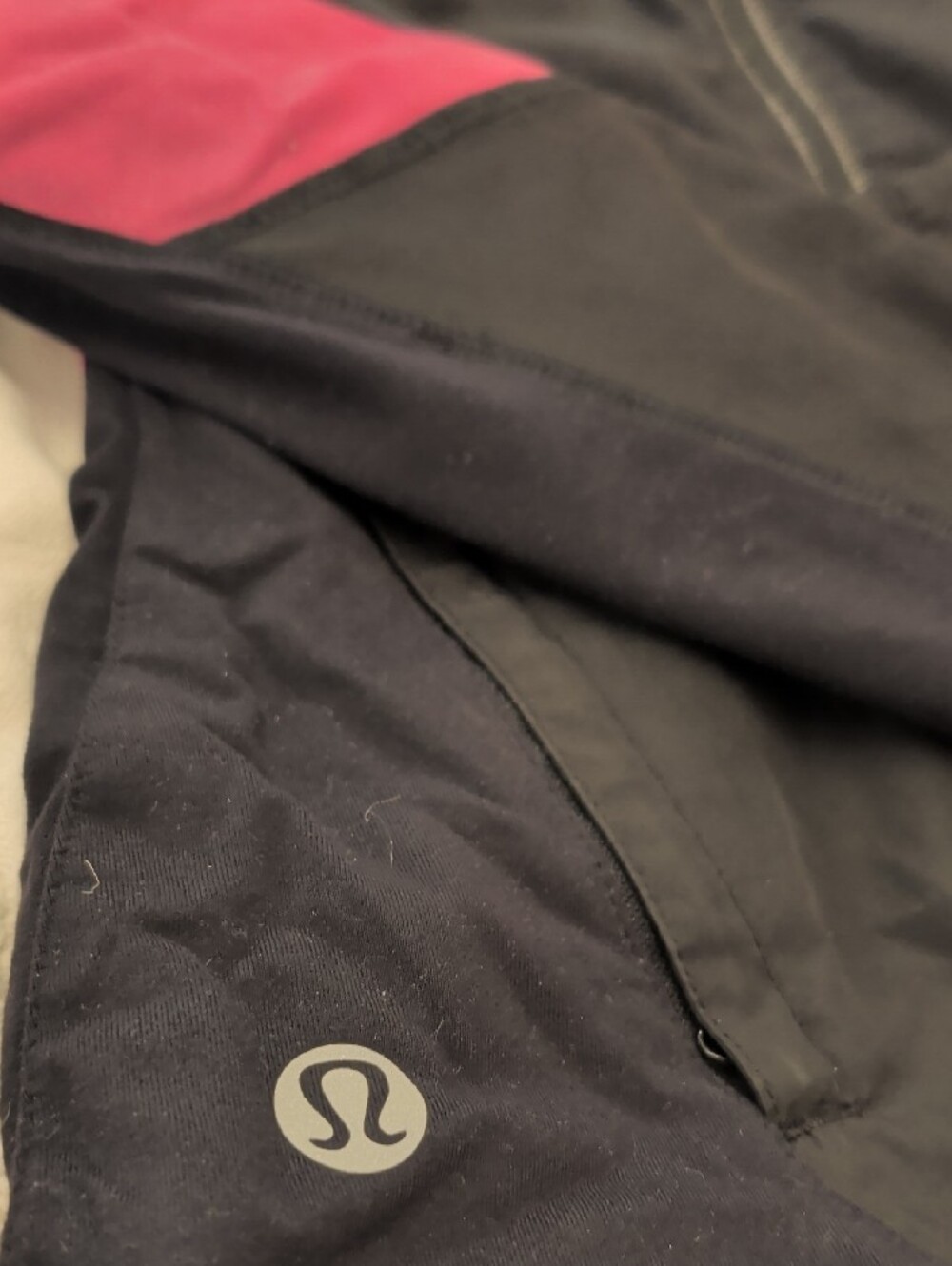 lululemon athletica Black Bomber Jacket with Pink Sleeve Panels - Women's - Picture 3 of 8